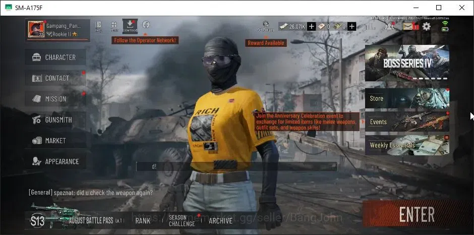 Arena Breakout Accounts High Value Mobile |Lv.30|CV 26M|SV 28.5M| Exclusive B AEK | Claw AKM, Graffiti AK-102, Symphony 1