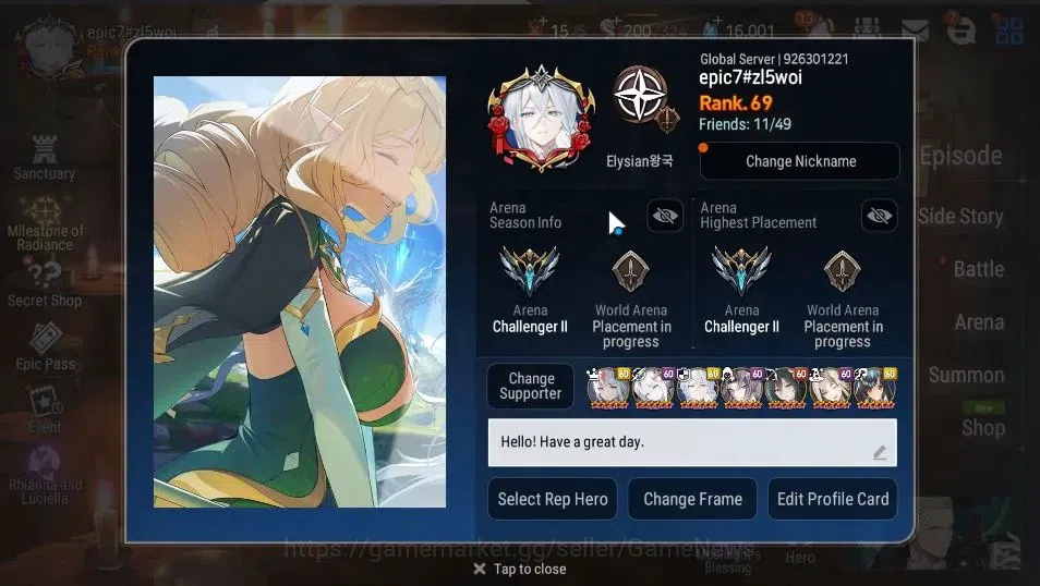 Epic Seven Accounts GLOBAL UnVerif|NewEra|16 ML(SNYulha,Salome,NMLuna, image 2
