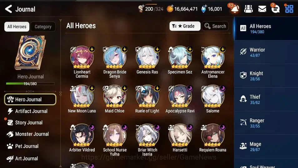 Epic Seven Accounts GLOBAL UnVerif|NewEra|16 ML(SNYulha,Salome,NMLuna, image 4