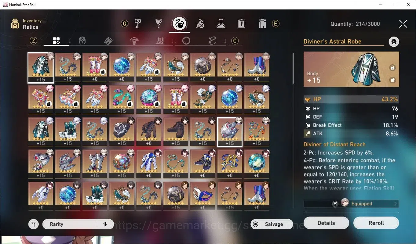 Honkai Star Rail Accounts Others ASIA|26x Premium Characters incl Acheron, Seele, Ruan Mei, Blade, Luocha 13