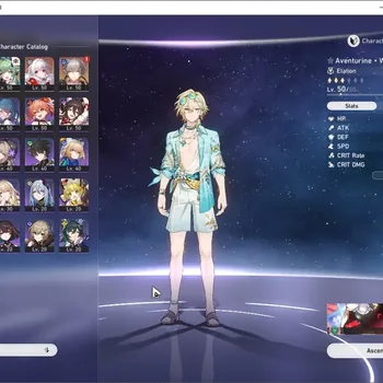 Honkai Star Rail Accounts Others Asia|TL 35|3 Limited Aventurine Waveflair,Gilgamesh & Huohuo|2165 Jade|Male MC|Xianzhou