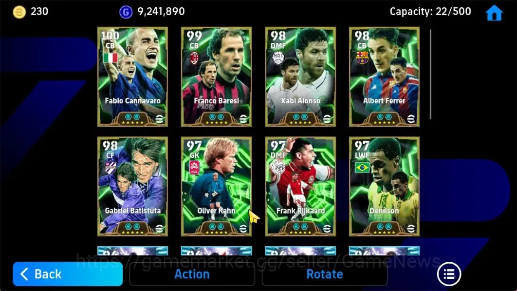 eFootball Accounts Android|Fabio Carnavaro,Gabriel Batistuta,Oliver K image 6