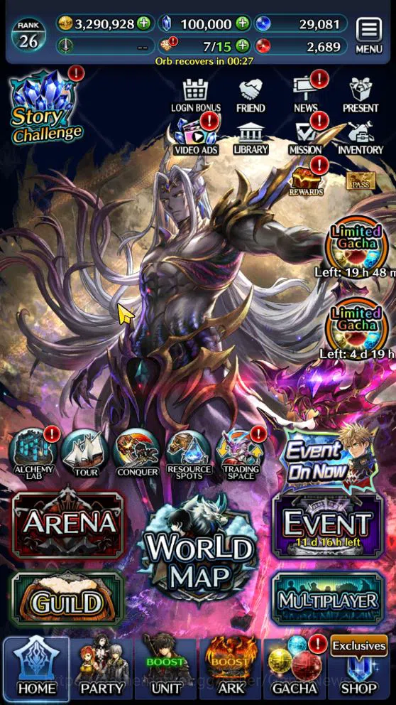 Last Cloudia Accounts GLOBAL Rank26| 100k Crystal|Telestio God of ruin,  image 5