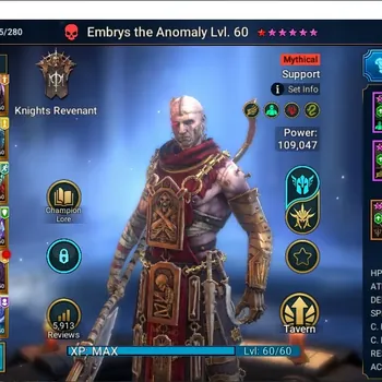 Raid: Shadow Legends Accounts Mid-Game Lv 77|2,6M PWR|2 Mythic (Arbais,Embrys)+29