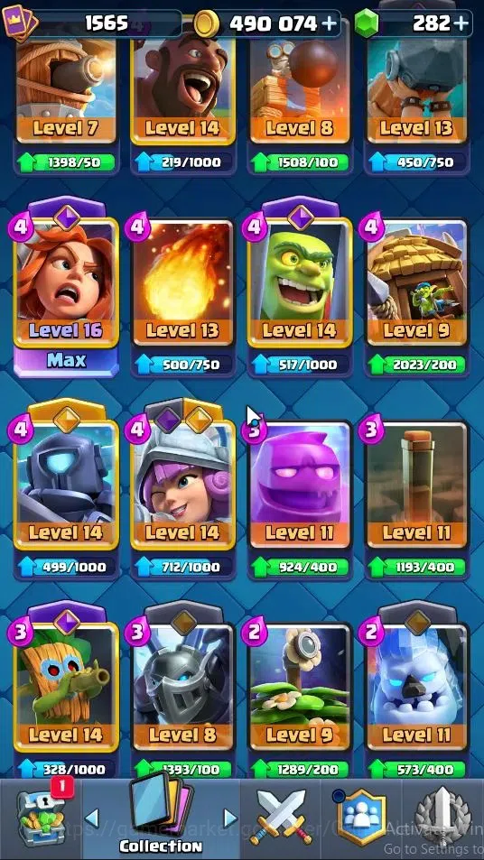 Clash Royale Accounts Lv 1565|Trophy 12151|KTL 15|Limited Skin|Card 121| image 10
