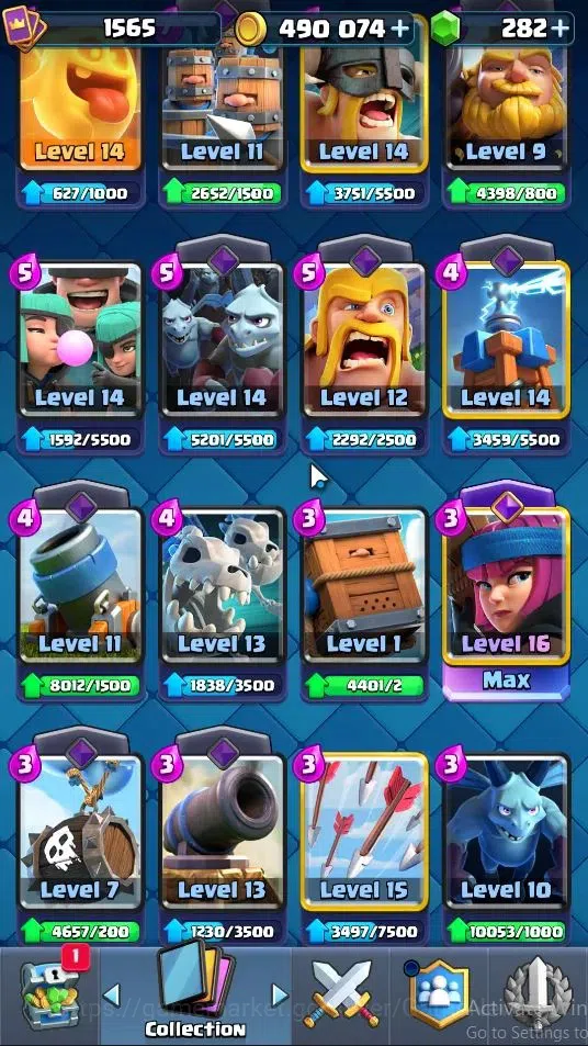 Clash Royale Accounts Lv 1565|Trophy 12151|KTL 15|Limited Skin|Card 121| image 11