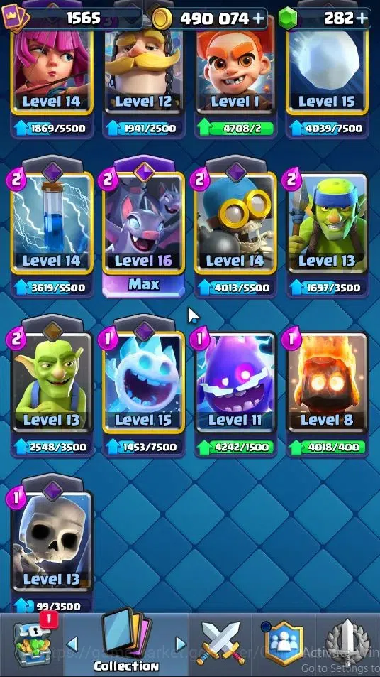 Clash Royale Accounts Lv 1565|Trophy 12151|KTL 15|Limited Skin|Card 121| image 12