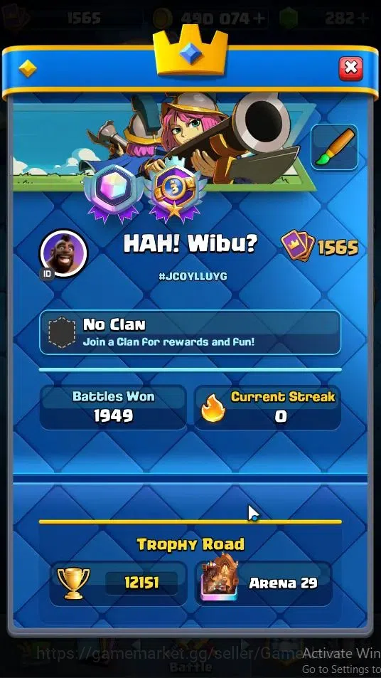 Clash Royale Accounts Lv 1565|Trophy 12151|KTL 15|Limited Skin|Card 121| image 3