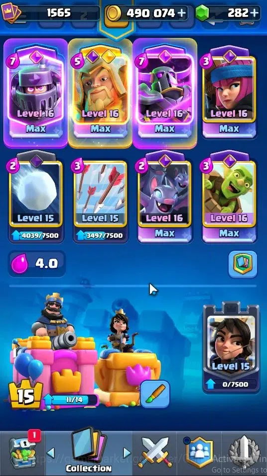 Clash Royale Accounts Lv 1565|Trophy 12151|KTL 15|Limited Skin|Card 121| image 4