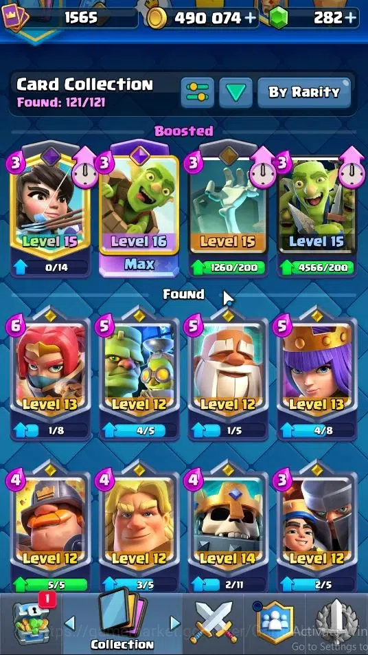 Clash Royale Accounts Lv 1565|Trophy 12151|KTL 15|Limited Skin|Card 121| image 5