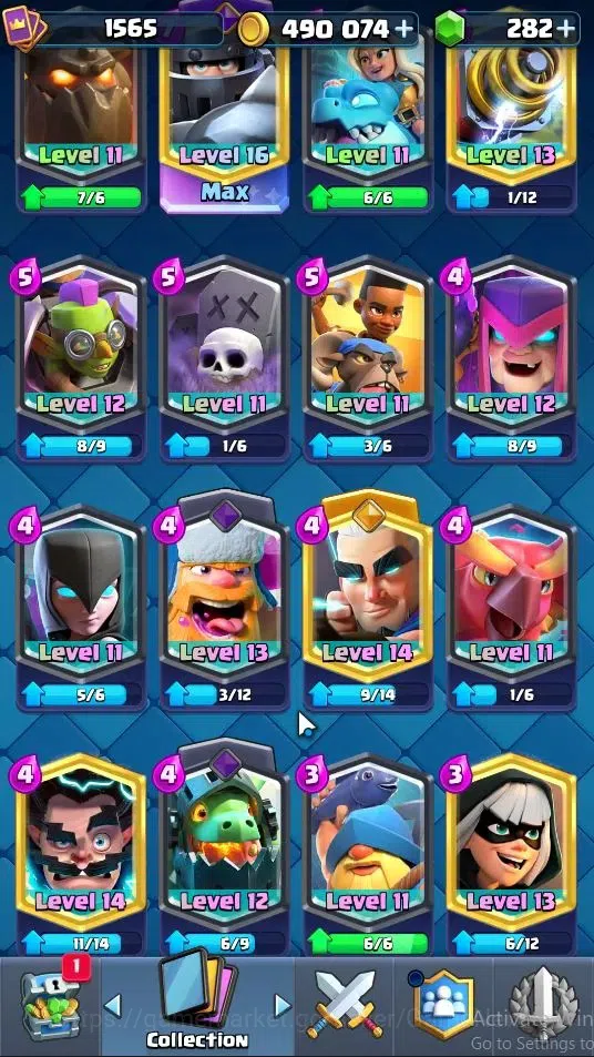 Clash Royale Accounts Lv 1565|Trophy 12151|KTL 15|Limited Skin|Card 121| image 6