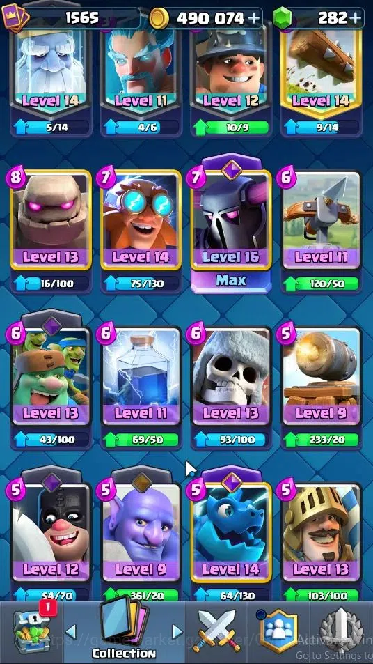 Clash Royale Accounts Lv 1565|Trophy 12151|KTL 15|Limited Skin|Card 121| image 7