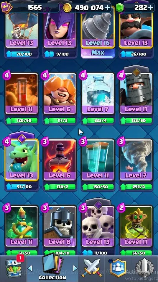 Clash Royale Accounts Lv 1565|Trophy 12151|KTL 15|Limited Skin|Card 121| image 8