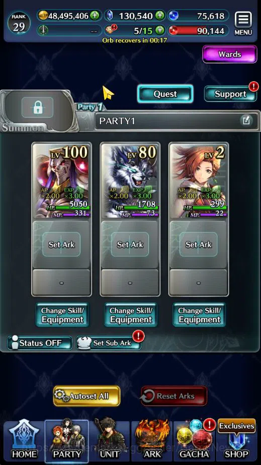 Last Cloudia Accounts GLOBAL|130K Cryst|Collab[Ainz O Gown,Lenneth Valky image 10
