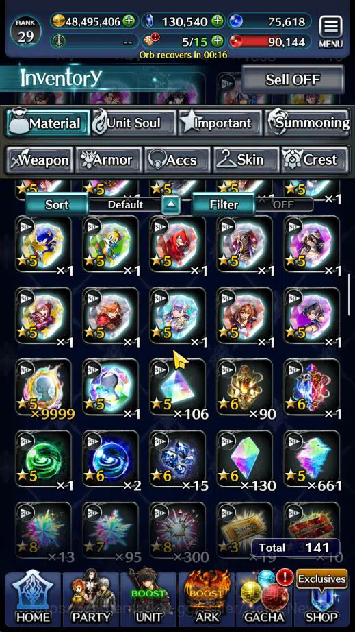 Last Cloudia Accounts GLOBAL|130K Cryst|Collab[Ainz O Gown,Lenneth Valky image 15