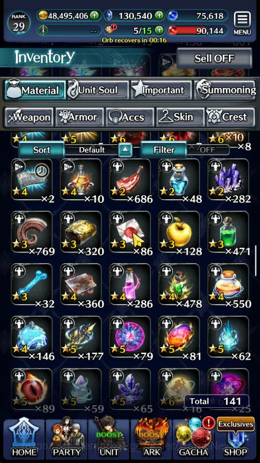 Last Cloudia Accounts GLOBAL|130K Cryst|Collab[Ainz O Gown,Lenneth Valky image 16