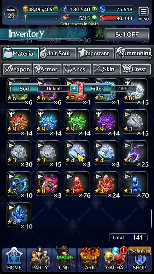 Last Cloudia Accounts GLOBAL|130K Cryst|Collab[Ainz O Gown,Lenneth Valky image 19