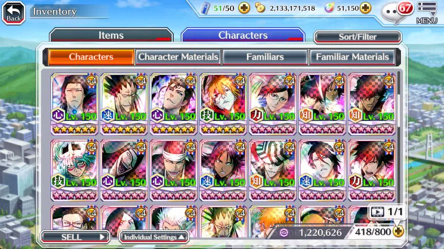 Bleach: Brave Souls Accounts [GLOBAL]51K Orb|9th[Kenpachi+Ichigo],valentine26[R image 14