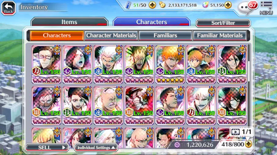 Bleach: Brave Souls Accounts [GLOBAL]51K Orb|9th[Kenpachi+Ichigo],valentine26[R image 15