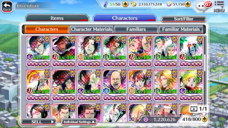 Bleach: Brave Souls Accounts [GLOBAL]51K Orb|9th[Kenpachi+Ichigo],valentine26[R image 17