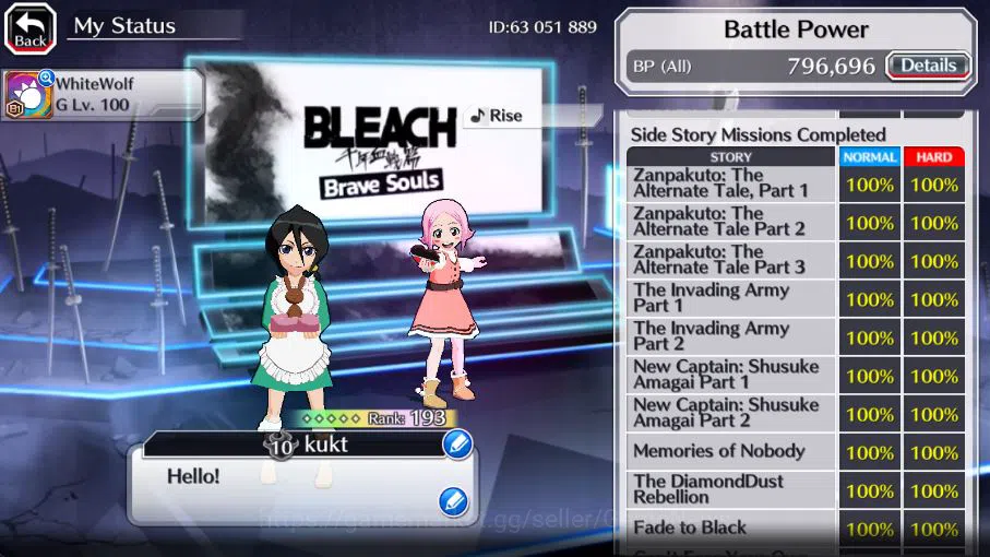 Bleach: Brave Souls Accounts [GLOBAL]51K Orb|9th[Kenpachi+Ichigo],valentine26[R image 6