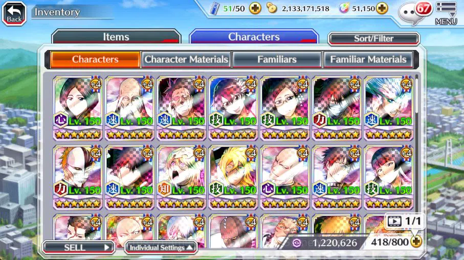 Bleach: Brave Souls Accounts [GLOBAL]51K Orb|9th[Kenpachi+Ichigo],valentine26[R image 9
