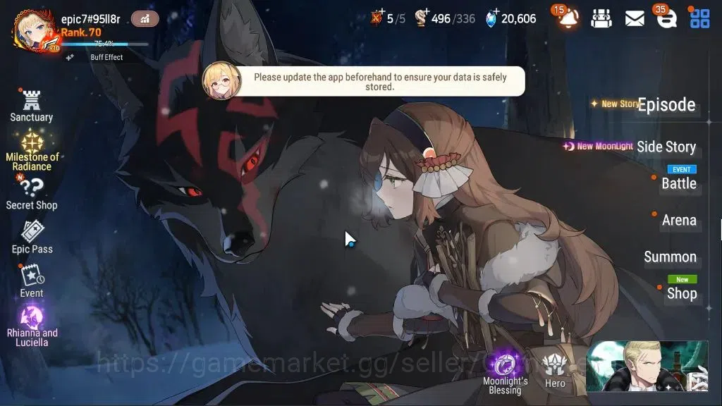 Epic Seven Accounts Global VERIF|19ML(RhianaLuc,Barunka,LOTScales,GenR image 1