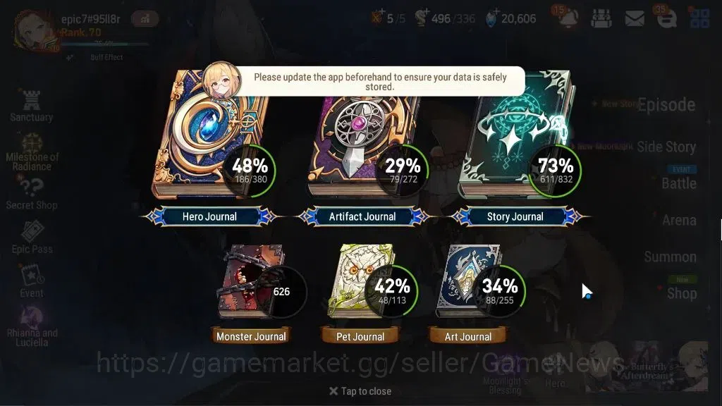 Epic Seven Accounts Global VERIF|19ML(RhianaLuc,Barunka,LOTScales,GenR image 3
