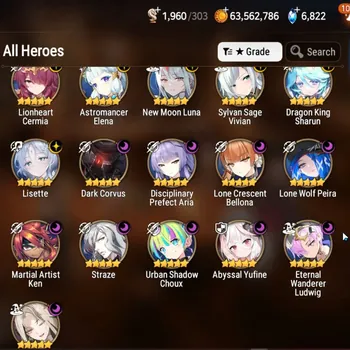 Epic Seven Accounts High-End Global Unverif|16 ML(Lisette,Straze,Harsetti,DK Sharun,SS Vivian,NM Luna,Etc.)|Theater ON|SS