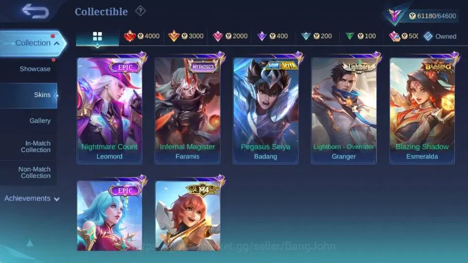 Mobile Legends: Bang Bang Accounts Global|Skin 241|Renowned|PRIME Beatrix,Collector Y image 6