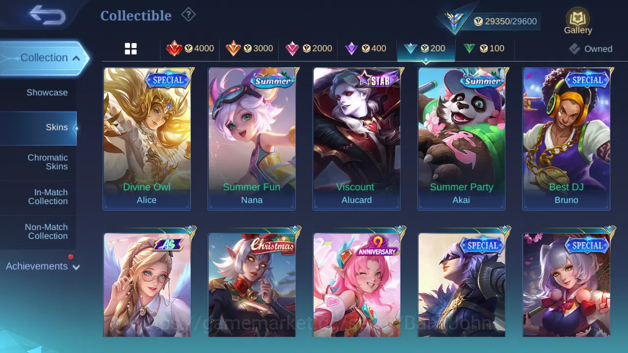 Mobile Legends: Bang Bang Accounts Hero 89 | skin 139 | emblem 3 max | expert collect image 10