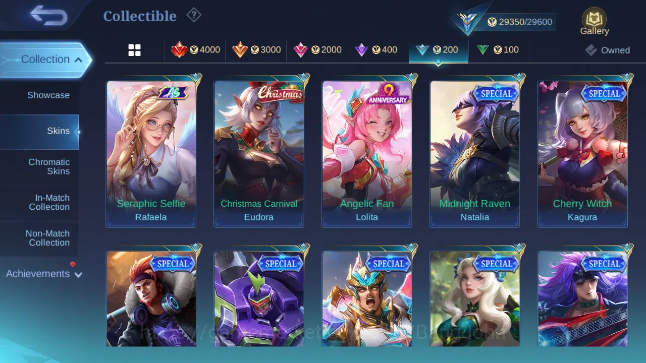 Mobile Legends: Bang Bang Accounts Hero 89 | skin 139 | emblem 3 max | expert collect image 11