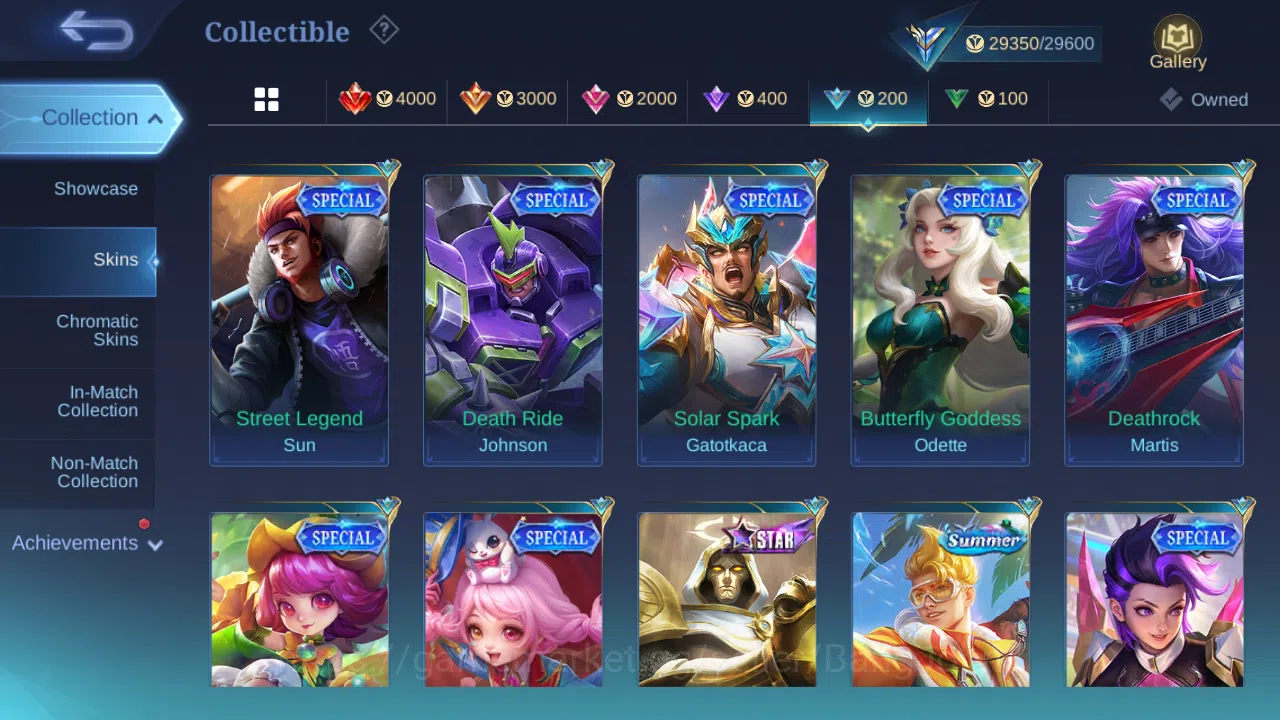 Mobile Legends: Bang Bang Accounts Hero 89 | skin 139 | emblem 3 max | expert collect image 12