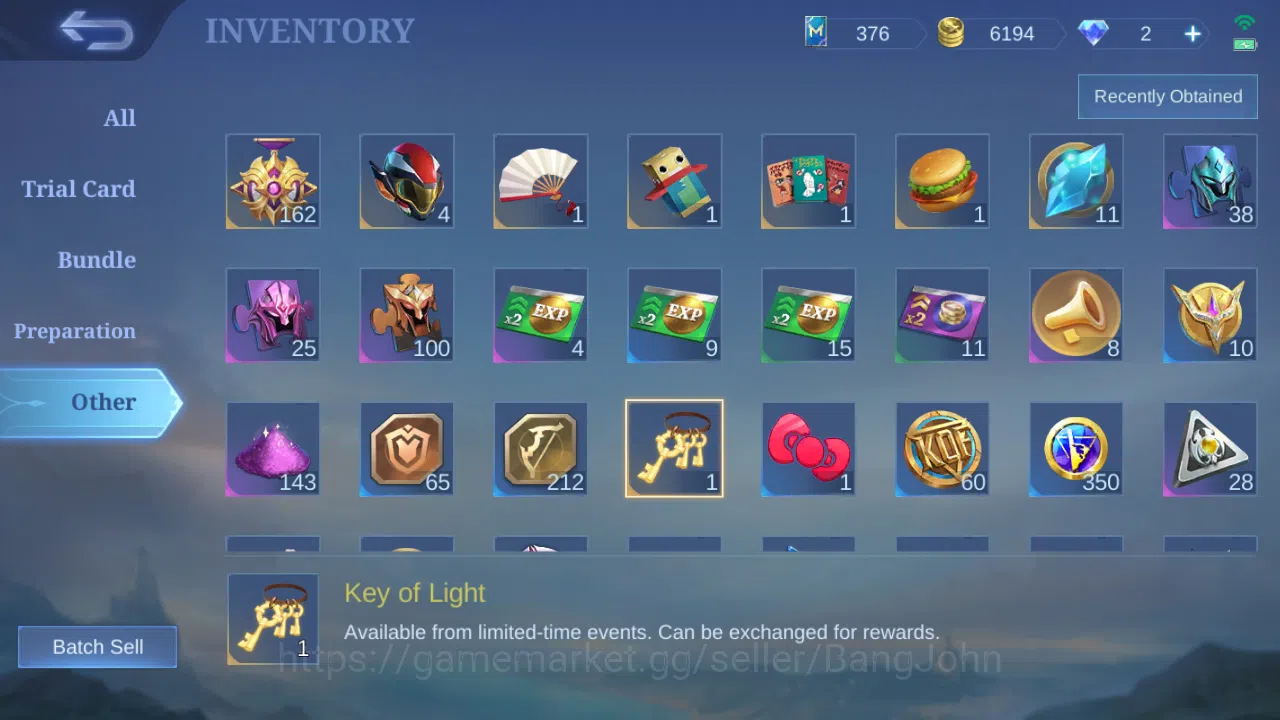 Mobile Legends: Bang Bang Accounts Hero 89 | skin 139 | emblem 3 max | expert collect image 16