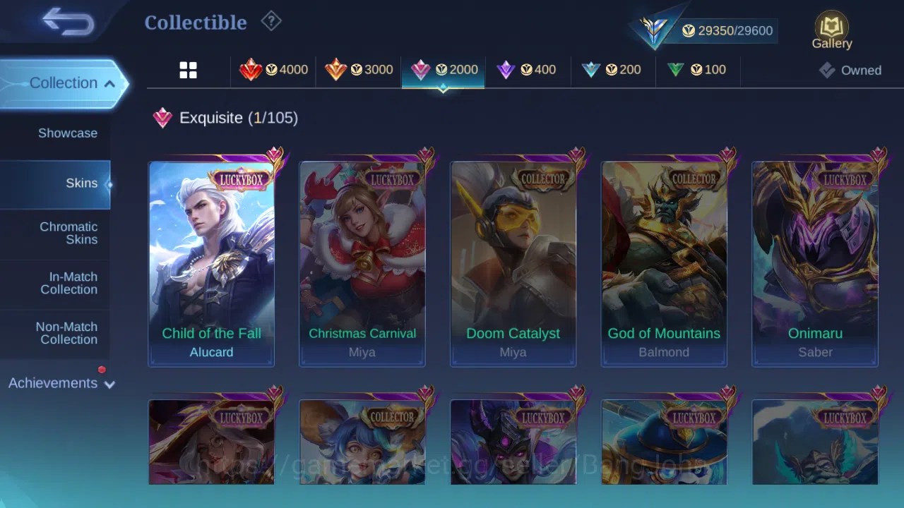 Mobile Legends: Bang Bang Accounts Hero 89 | skin 139 | emblem 3 max | expert collect image 6