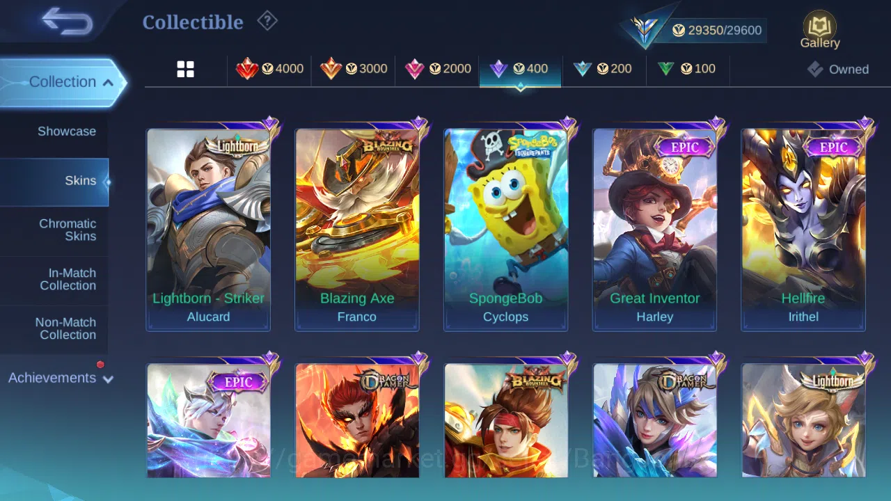 Mobile Legends: Bang Bang Accounts Hero 89 | skin 139 | emblem 3 max | expert collect image 7