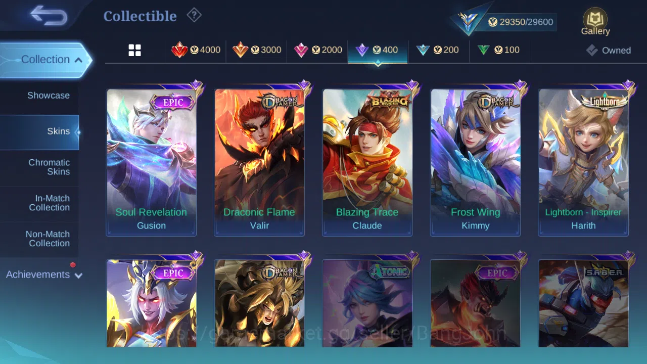 Mobile Legends: Bang Bang Accounts Hero 89 | skin 139 | emblem 3 max | expert collect image 8