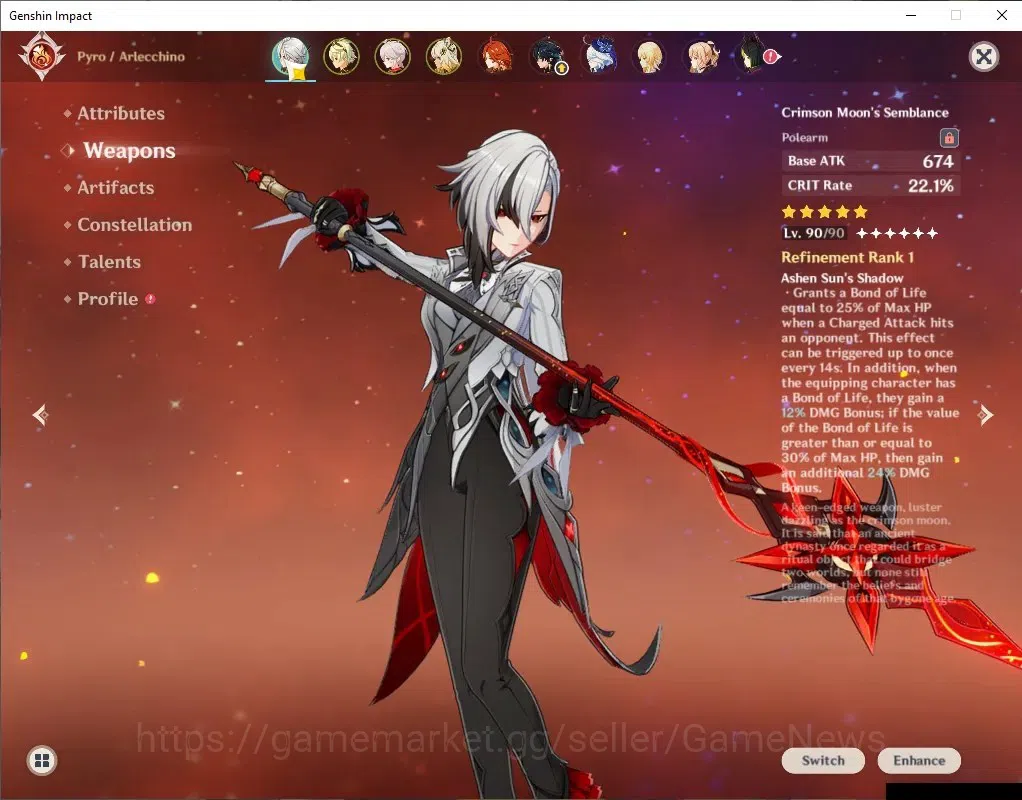 Genshin Impact Accounts Asia | AR 56|6 Limited+6(*5Wep)|ArlecchinoC4+Sign, image 5