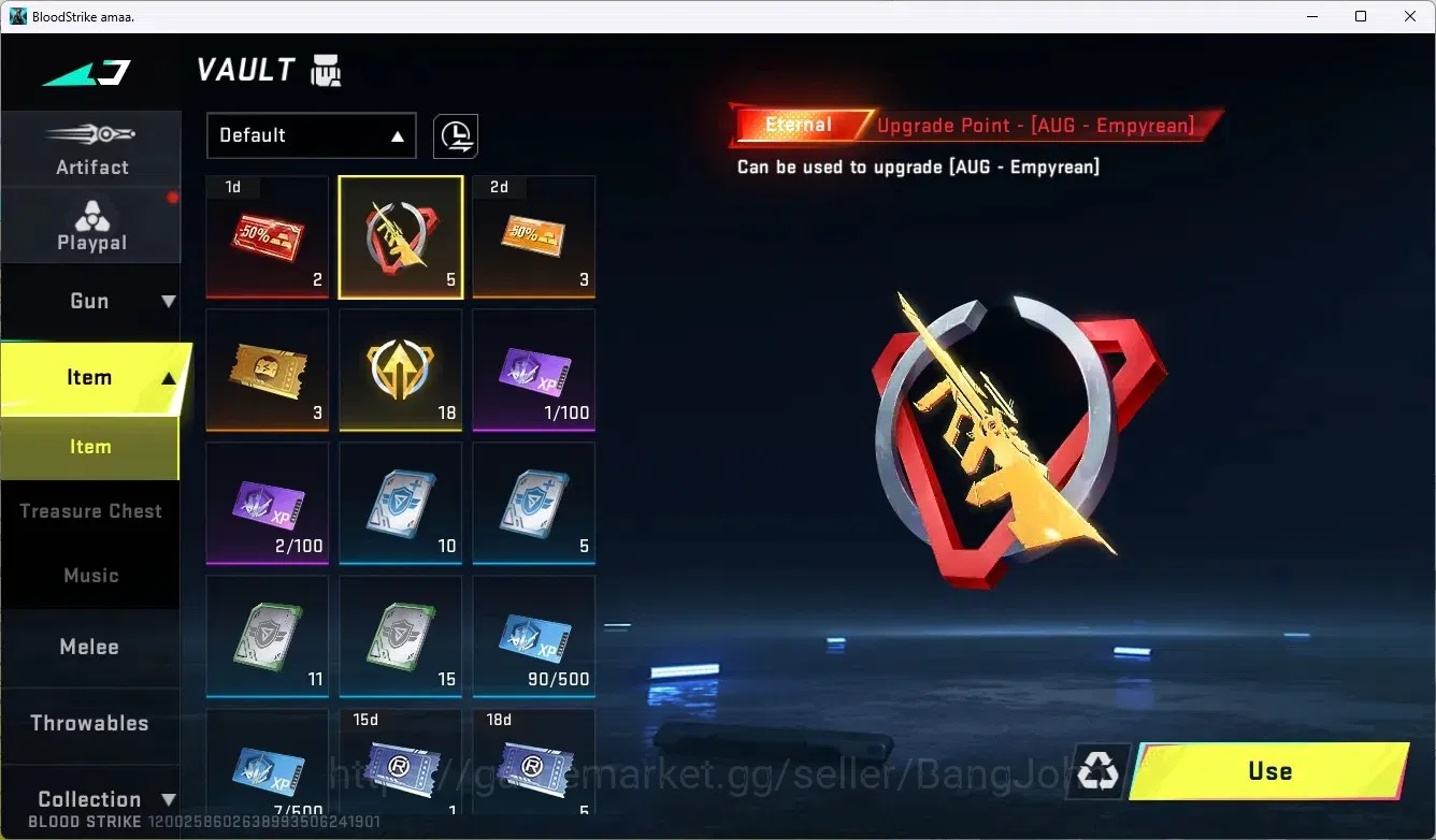 Blood Strike Accounts ASIA ||1 EVo Collab P90 - Maestro 1 ETERNAL: AUG E image 9