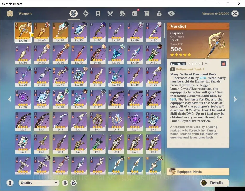 Genshin Impact Accounts ASIA|AR 55|6Limited+3(*5Wep)|[Nilou,Navia]+Sign,Wa image 16