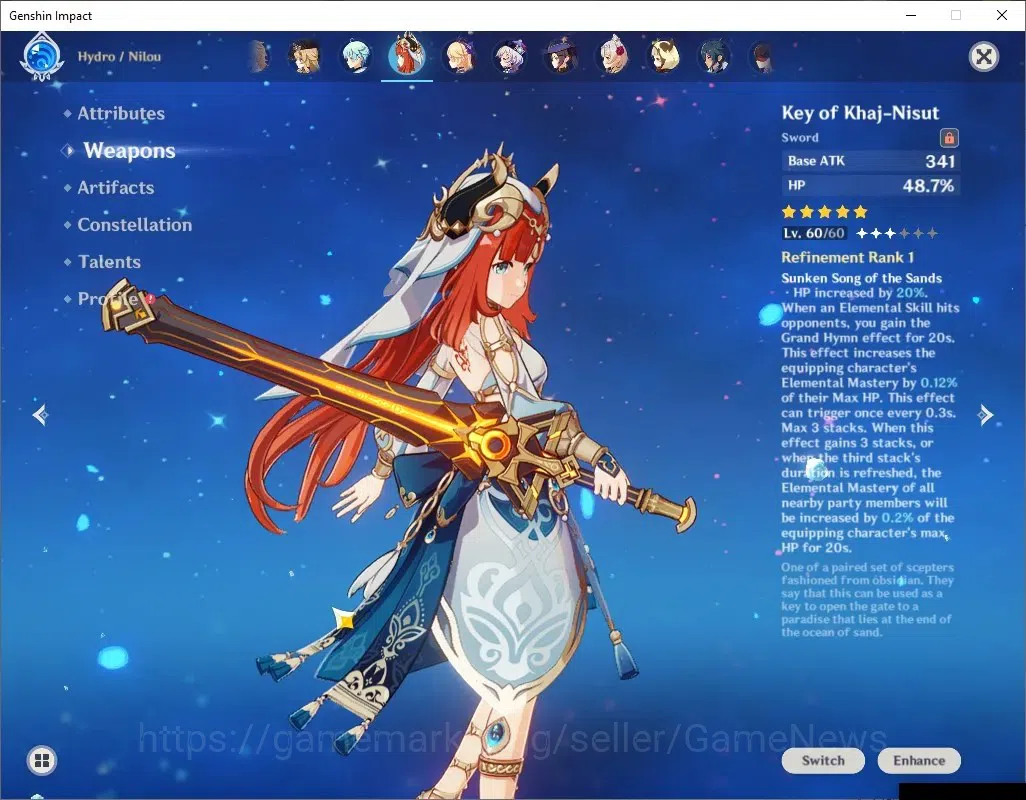 Genshin Impact Accounts ASIA|AR 55|6Limited+3(*5Wep)|[Nilou,Navia]+Sign,Wa image 6