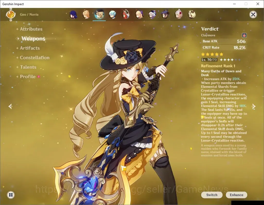 Genshin Impact Accounts ASIA|AR 55|6Limited+3(*5Wep)|[Nilou,Navia]+Sign,Wa image 7