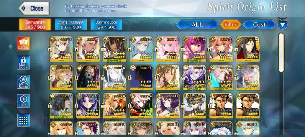 Fate-Grand Order Accounts NA Lv 127|RGB + O|19 SSR|Skadi Caster NP2,Castoria,Koyan Light,Draco Beast NP2,Arjuna 1
