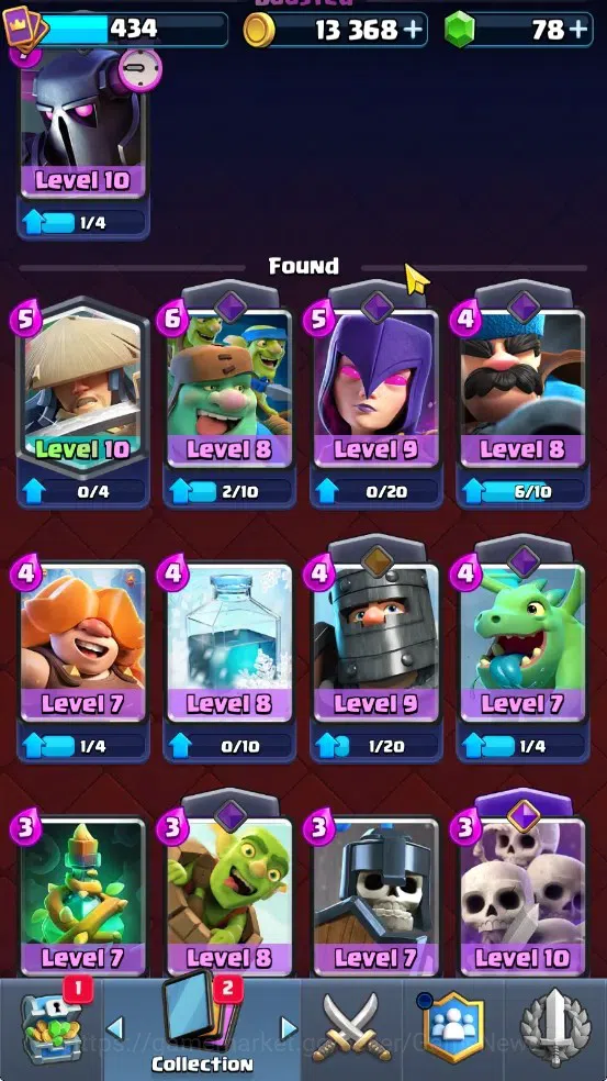 Clash Royale Accounts High-End Lv 434|Trophy 3447|KTL 10|Card 54/122|5 EVO 1 Legend 12 Epic 20 Rare 21 Common|2 12