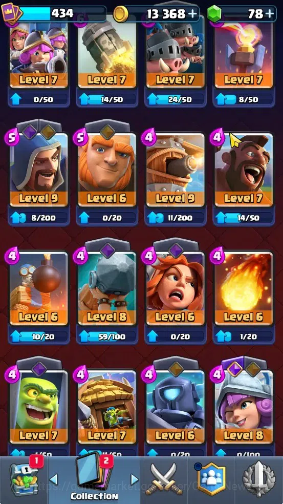 Clash Royale Accounts High-End Lv 434|Trophy 3447|KTL 10|Card 54/122|5 EVO 1 Legend 12 Epic 20 Rare 21 Common|2 13