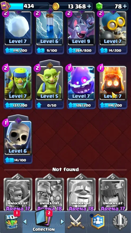 Clash Royale Accounts High-End Lv 434|Trophy 3447|KTL 10|Card 54/122|5 EVO 1 Legend 12 Epic 20 Rare 21 Common|2 15