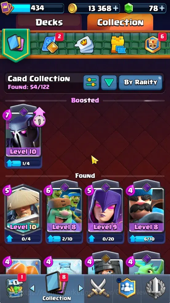Clash Royale Accounts High-End Lv 434|Trophy 3447|KTL 10|Card 54/122|5 EVO 1 Legend 12 Epic 20 Rare 21 Common|2 4