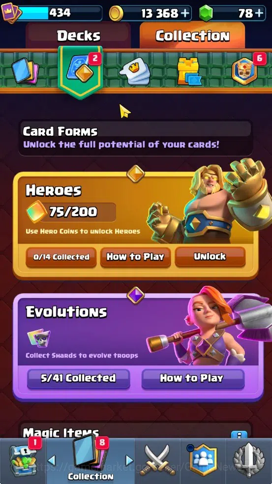 Clash Royale Accounts High-End Lv 434|Trophy 3447|KTL 10|Card 54/122|5 EVO 1 Legend 12 Epic 20 Rare 21 Common|2 5