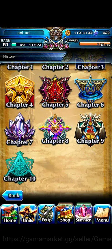 Grand Summoners Accounts Starter Global|Rank 51|Starter Account|5 Ascend|ChloeTW,MiyuTW,Shirou,illya,Summer Miyu|Lpot 12