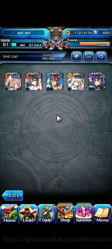 Grand Summoners Accounts Starter Global|Rank 51|Starter Account|5 Ascend|ChloeTW,MiyuTW,Shirou,illya,Summer Miyu|Lpot 5